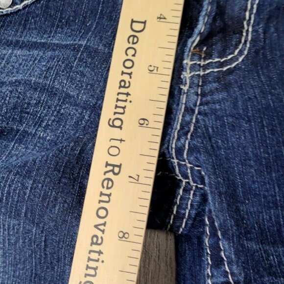 Angels Women's Jeans Size 5 Decorative Stitching Crystal Studs Low Rise - Picture 4 of 13